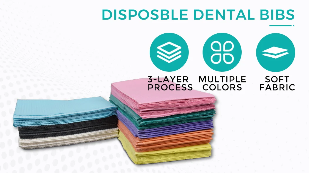 Disposable 3 Ply Patient Bibs Medical Colorful Waterproof Dental Bib Buy Disposable Adult