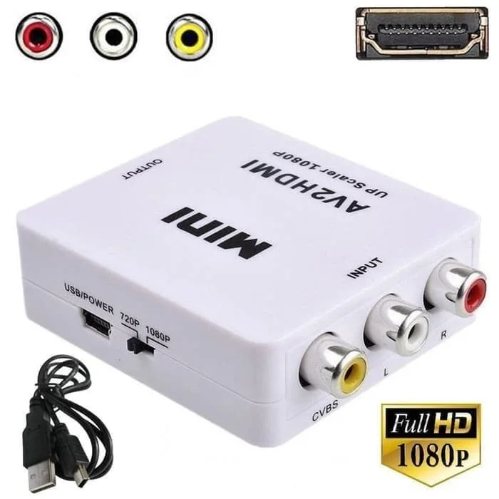 RCA To HDMI Converter Adapter - Upgrades AV/Composite Video To 1080P HDMI For Modern TVs - View #3