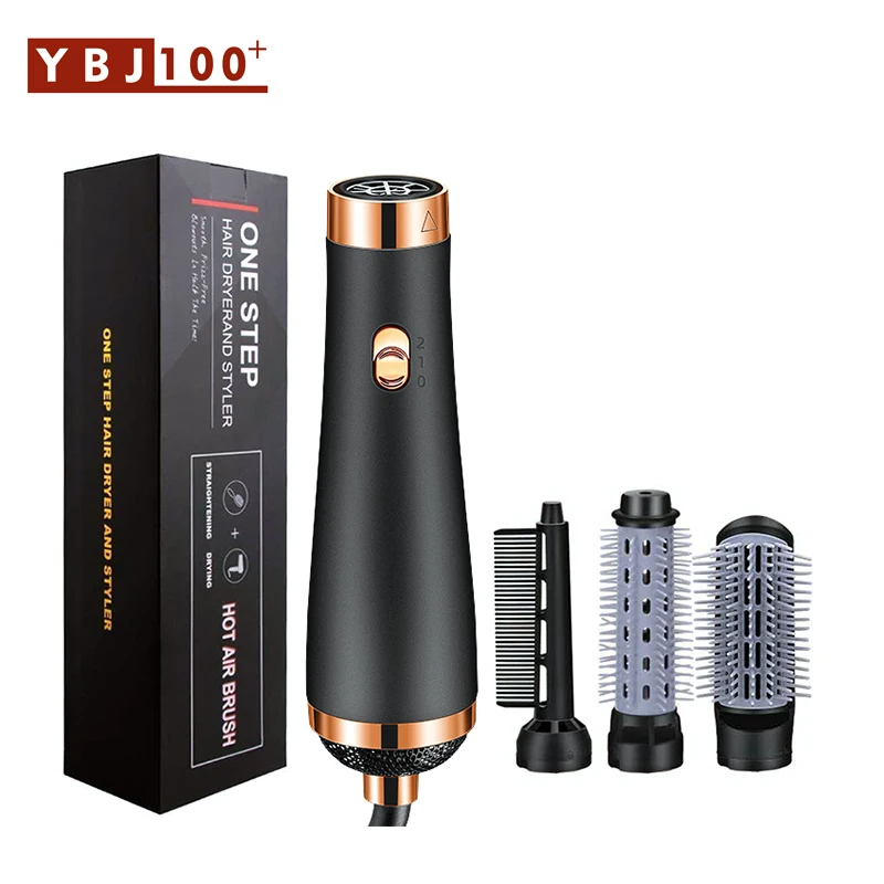 YBJ    Hot selling 3 in 1 hair brush multifunctional air brush Hair Dryer straightener