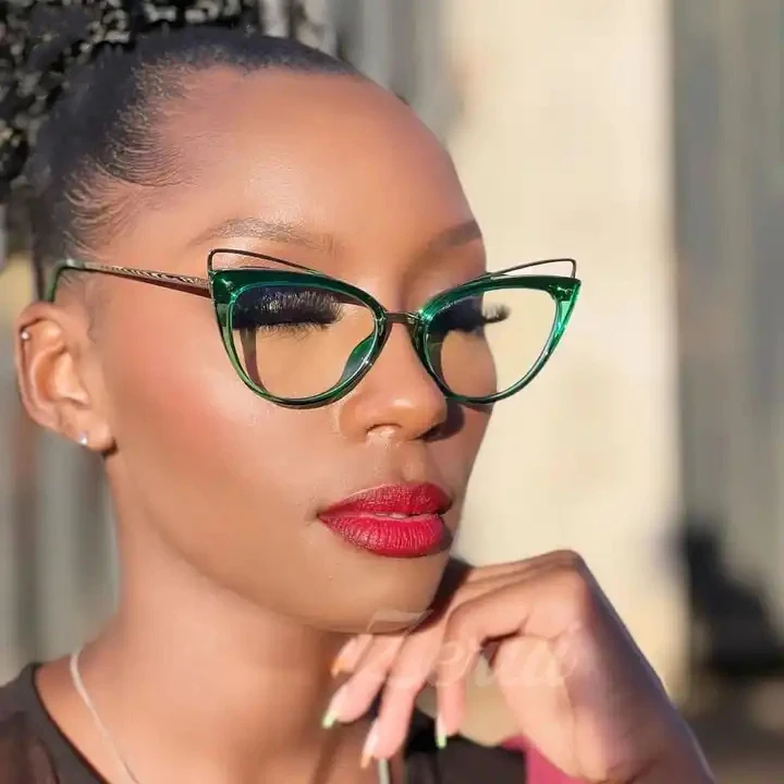 Clear Lens Frame Cat Eye Reading Glasses Female 2024 Trendy Fashion Computer Glasses for Women Optics Eyeglasses Anti Blue Light