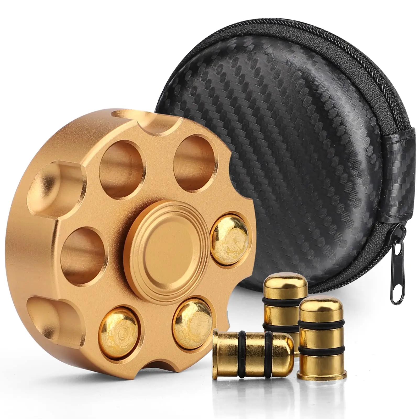 Alloy Brass Revolver Spinner - Stress Relief Toy