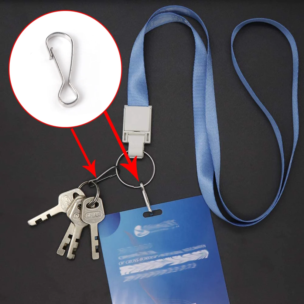 1000pcs Snap Spring Hooks Rings Clip Metal Silver for Outdoor ID Card Paracord Keychain Zipper Pulls Phone Lanyard Accessory