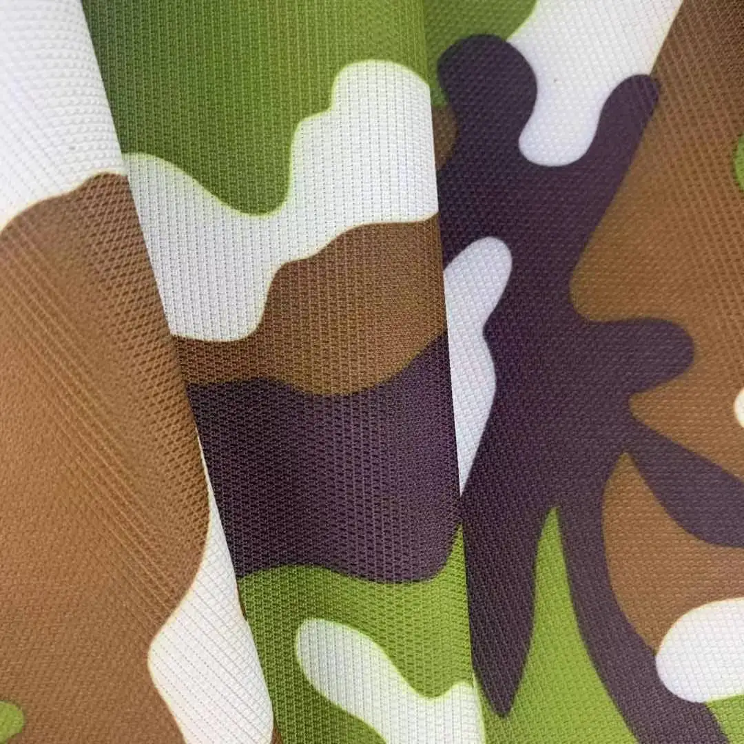Hot sale 210T dewspo pongee jacquard cats eye camoufalge printed 100 polyester fabric