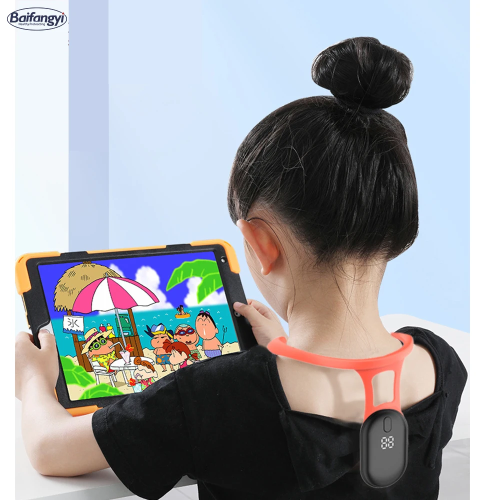 Корректор осанки для мужчин и женщин с вибрационным напоминанием детей висячий шейный дисплей