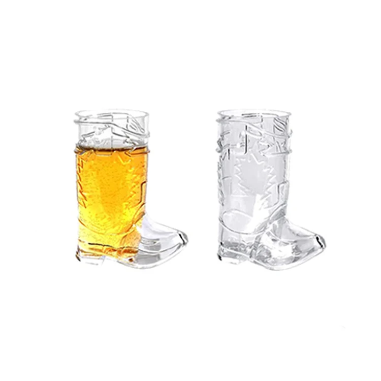1 Oz Mini Plastic Cowboy Shot Glasses Boot Cups For Theme Parties