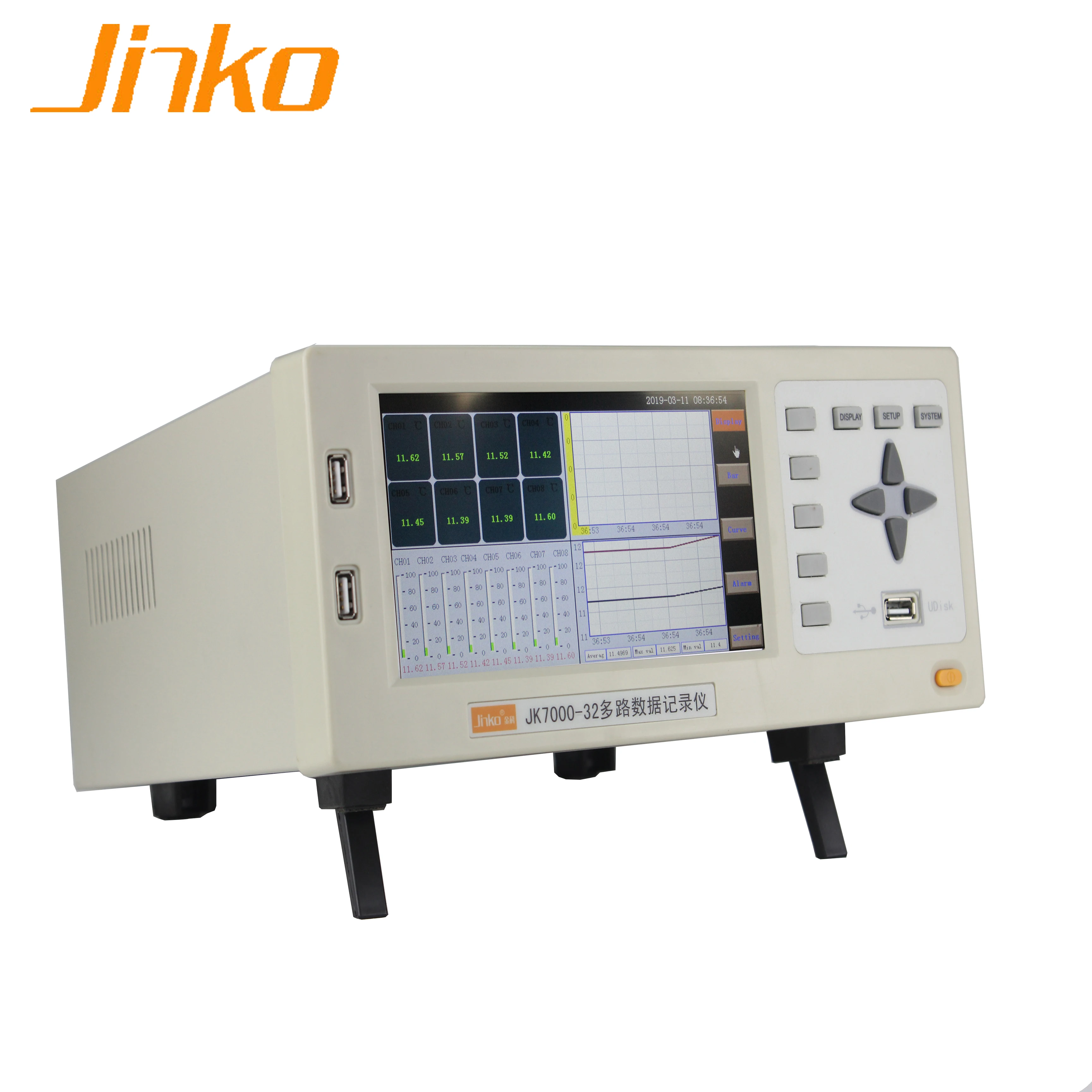 High Precision JK7000 Multichannel Data Recorder 80 Channel Temperature Humidity Pressure Data Logger