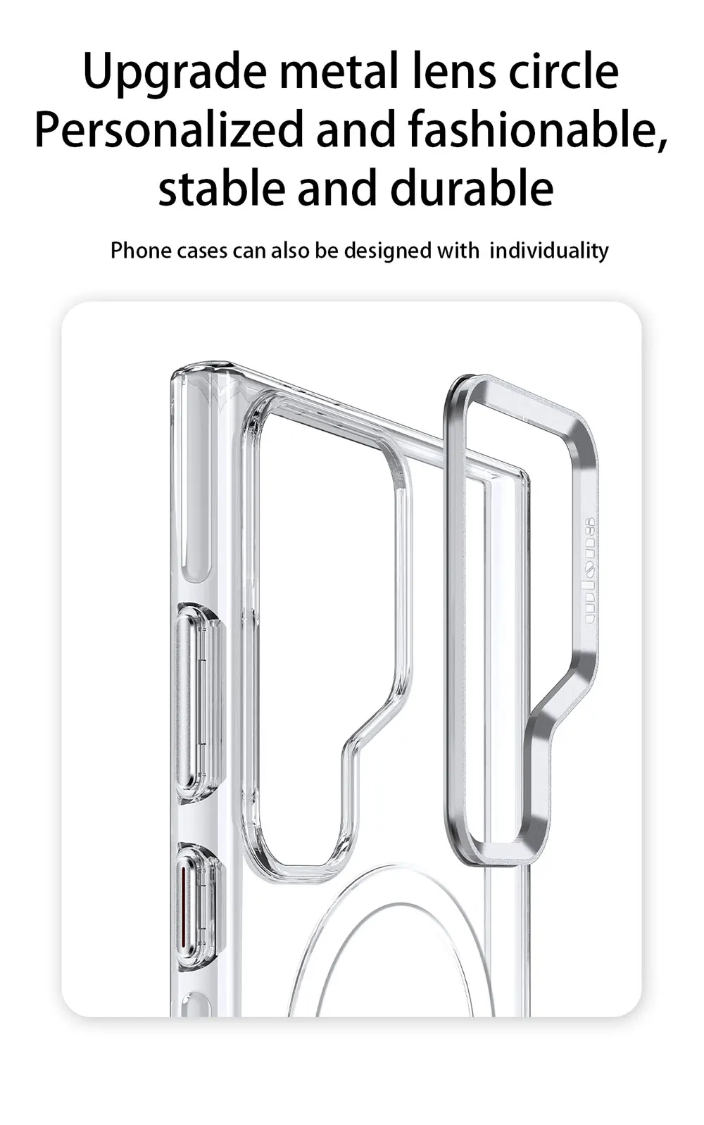 product clear case for samsung galaxy s24 plus ultra s24 camera protector magnetic ring phone transparent hard pc  wls83 wlons-4