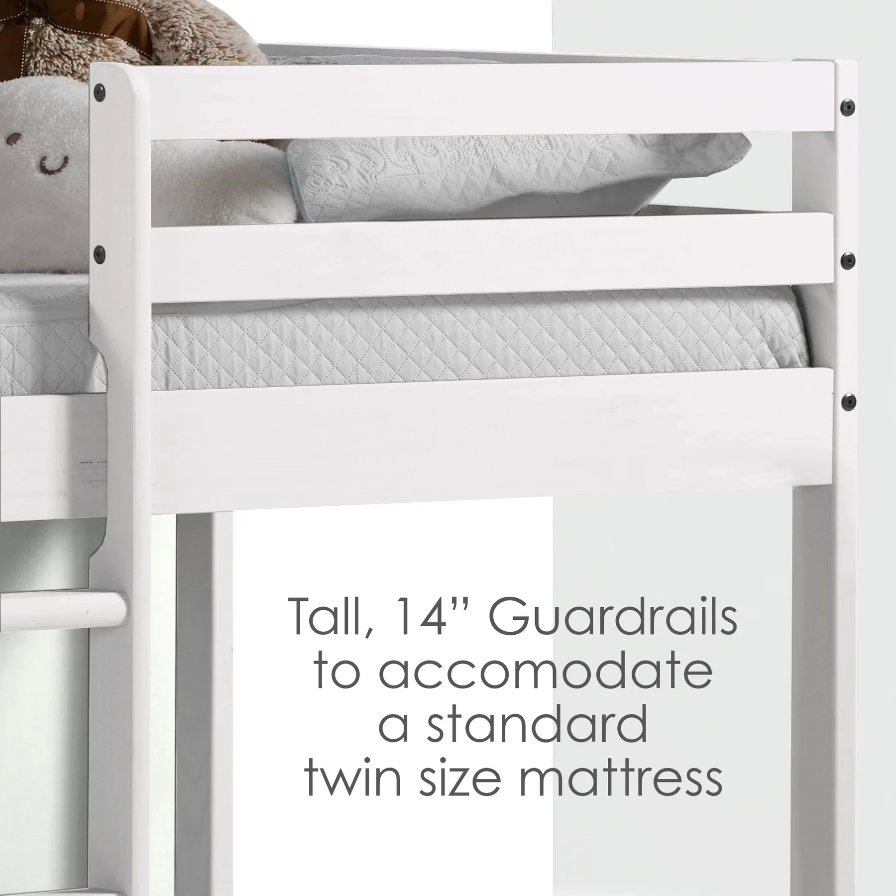 Sturdy Solid Construction Rustic Distressed Nontoxic Finish Baby Bed