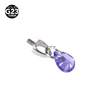 Purple water drop jewelry head