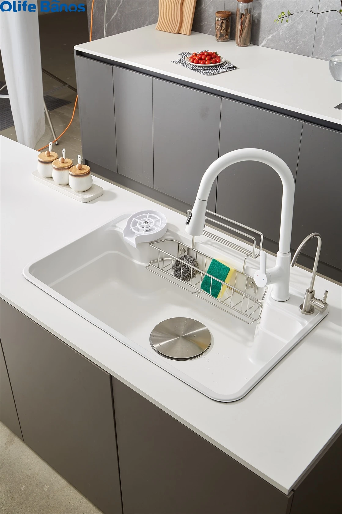 Hot White 304 stainless steel thickening kitchen sink modern multifunctional sink kitchen new design high-capacity kitchen sink details