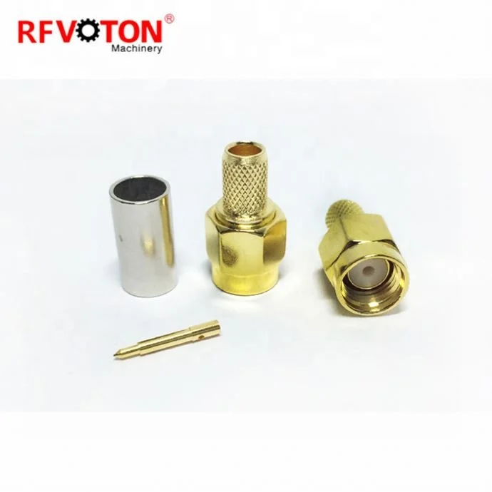 Good Quality Male M Crimp Rg 58 Rf Coaxial Cable Connector Sma Rg58