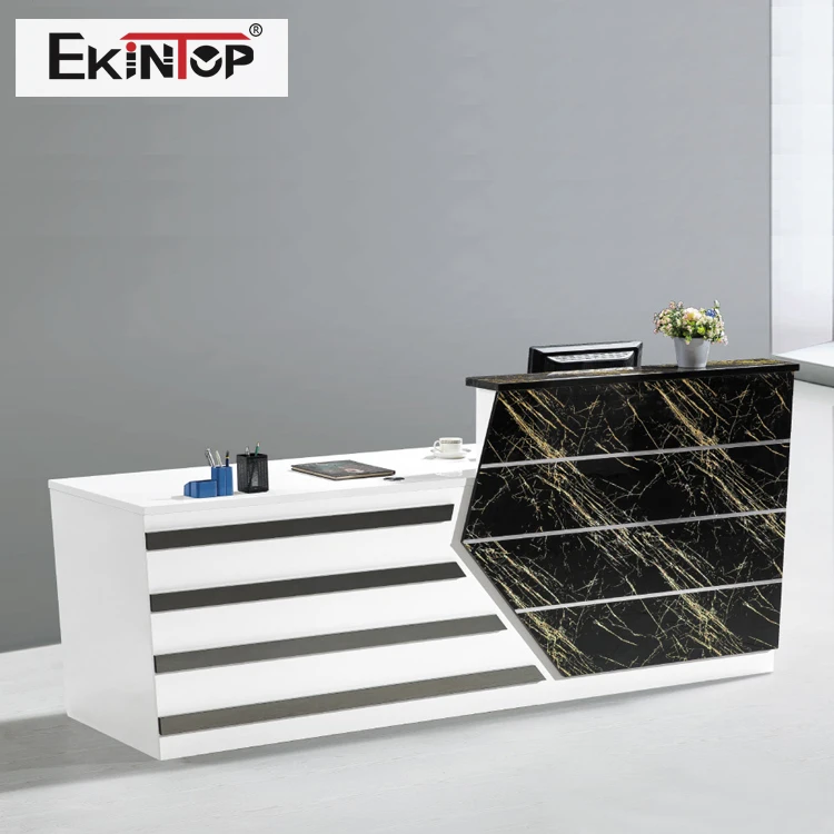 Ekintop Modern Popular Reception Desk Center Counter Reception Desks Modern White Small Reception Desks