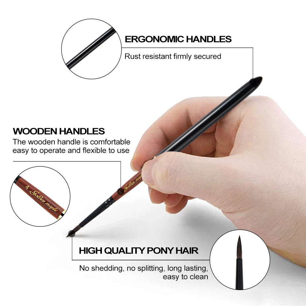 Новая кисть для рисования с короткой черной ручкой и логотипом на заказ