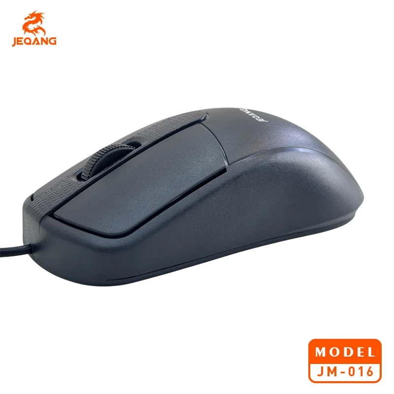 Jeqang JM-016 Mini Optical USB Wired Mouse Ergonomic 3D Style for Laptop Desktop Office Business Travel