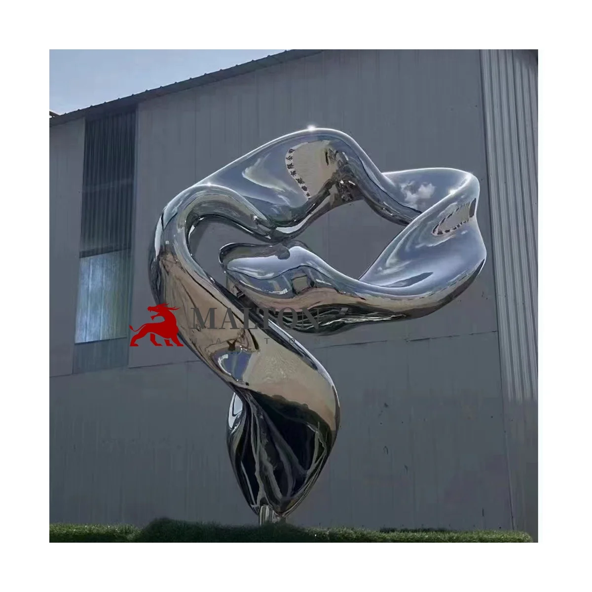 MALTON Popular Design Stainless Steel Abstract Sculpture Statue Garden Park Yard Statues