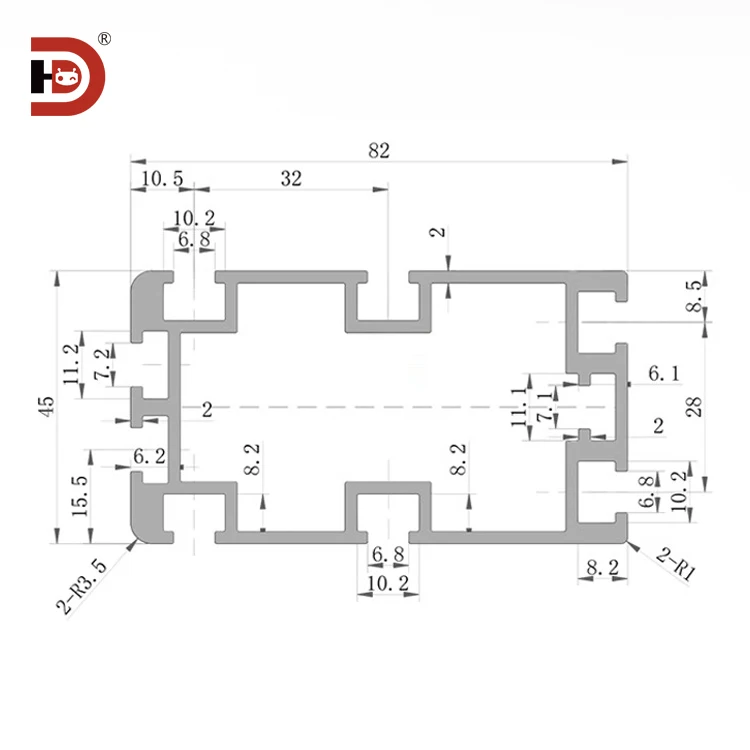 product 4582 aluminum profile chain type translation machine aluminum guide rail 08b u2 cover plate chain transfer machine accessories-3