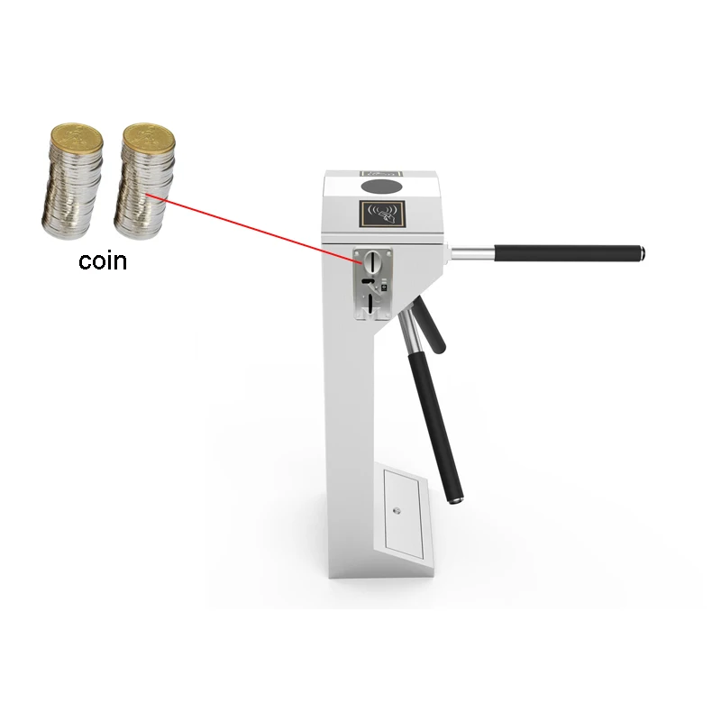 Factory Price Full Coin Operated Time Attendance Employee Entrance Tripod Turnstile Gate