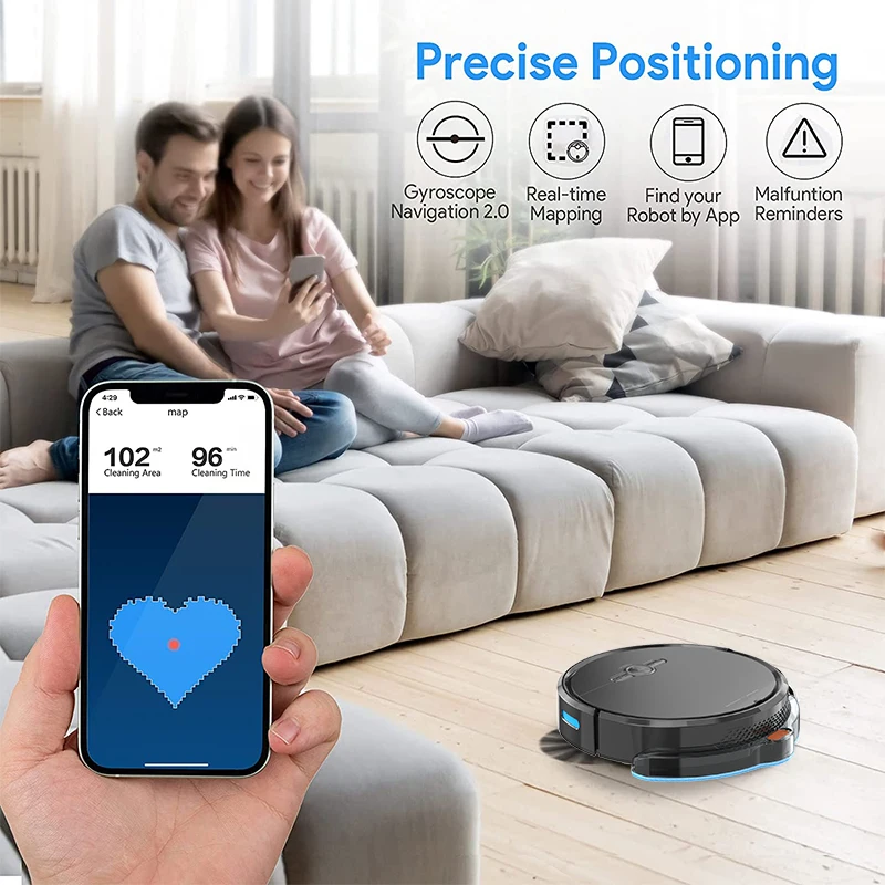 2022 Sweeping Robot Alexa and Google Assistant APP Voice Control Remote Control Auto Recharge Gyroscope Robotic Vacuum Cleaner