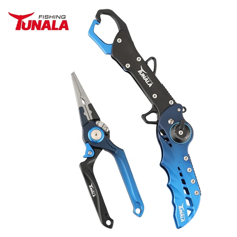 Fishing Pliers and Fishing Stainless Steel Lip Gripper Grabber Hook Remover Split Ring Fishing Tool Set