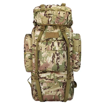 Wholesale Large Capacity Camouflage Waterproof Backpacks And Rain Cover Hunting Hiking Backpacks 65L Highland Tactical Backpacks