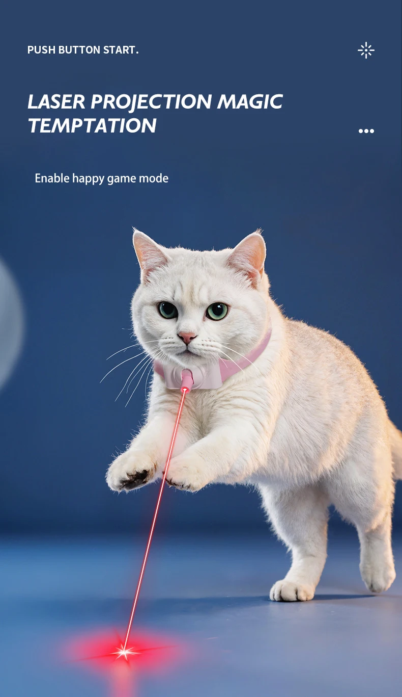 Pet Laser Collar Cat Laser Teasing Pen Multi-functional Teasing Cat Laser Pointer Self Hi Amuse Cat Toy supplier