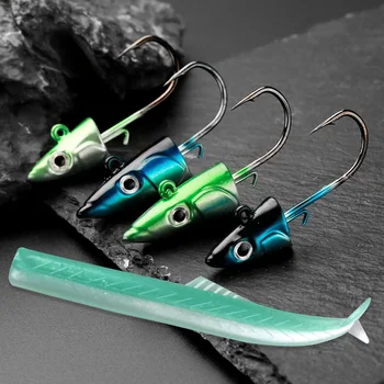 Cheery Wholesale Fishing Tackle Easy Shiner Artificial Swimbait Fishing 10g 20g Jig Head Hook Pvc 115mm 6g Soft Lure for Bass Pe – Soft Lure – view 3