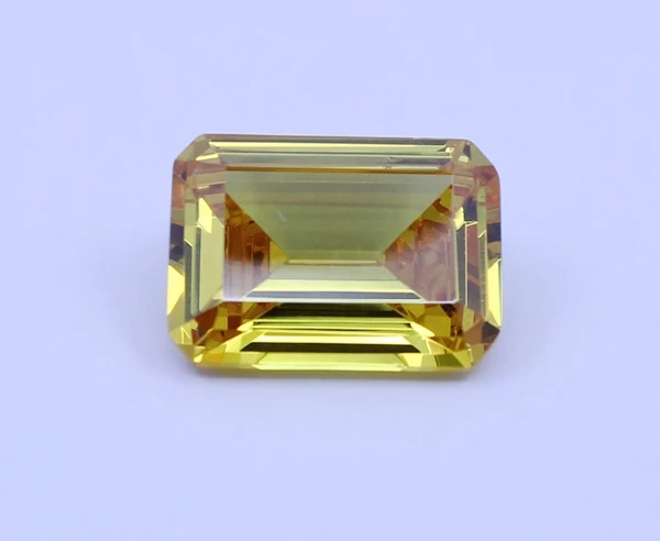 high quality rectangle shape loose faceted cut stone citrine