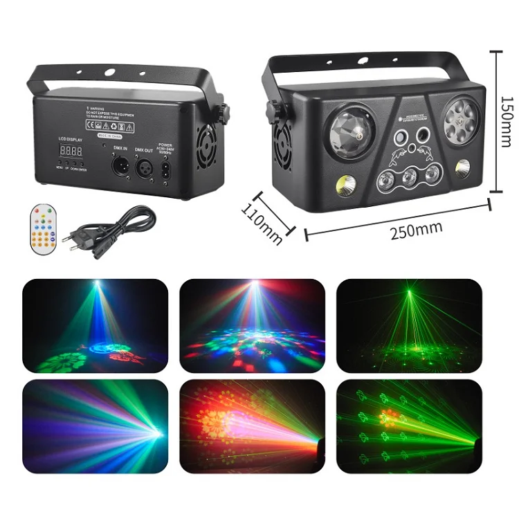 5in1 Dreamlike LED Laser Beam Stage Light Disco Projecteur pour DJ Party Night Club ou Disco Bar Strobe Effect Light