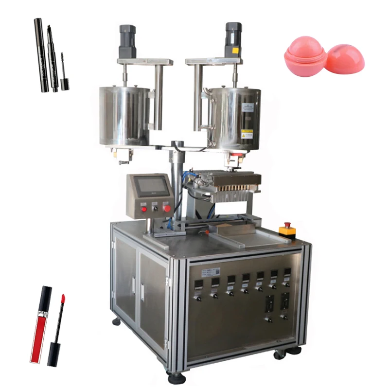 Automatic Lipstick Filling Lip Gloss Machine Makeup Cosmetic Machine With  12 Filling Nozzles