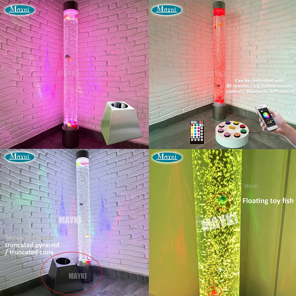 カラーチェンジングLEDバブルランプ｜感覚バブルチューブ、H180 cm