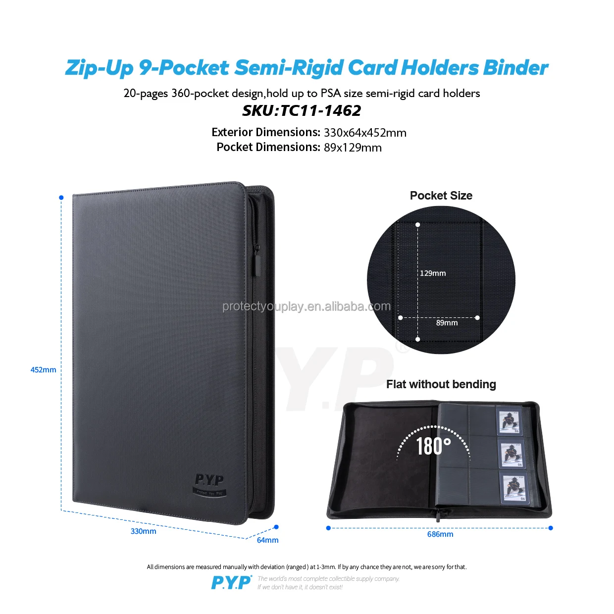 Semi-Rigid Card Saver Collectors Binder - Holds 360 Cards, Zipper Closure, Ideal for Trading Card Collection and Storage. Semi-Rigid Card Saver Collectors Binder - Holds 360 Cards, Zipper Closure, Ideal for Trading Card Collection and Storage.