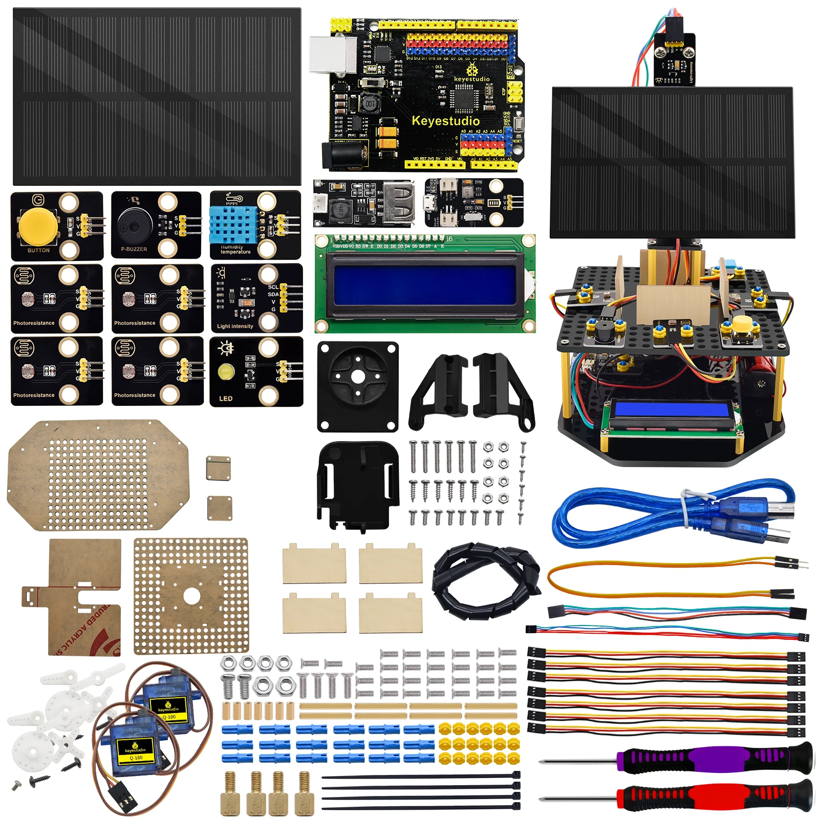 Factory DIY Solar Tracker Kit for Arduino Project Starter STEM Educational Kits for Kid