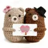 Hat-wearing little bear hug doll