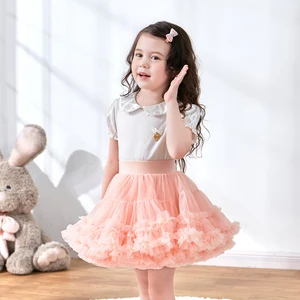 Stylish Silhouette Lightweight Material Children Dress-Up Skirt for Holiday Occasions