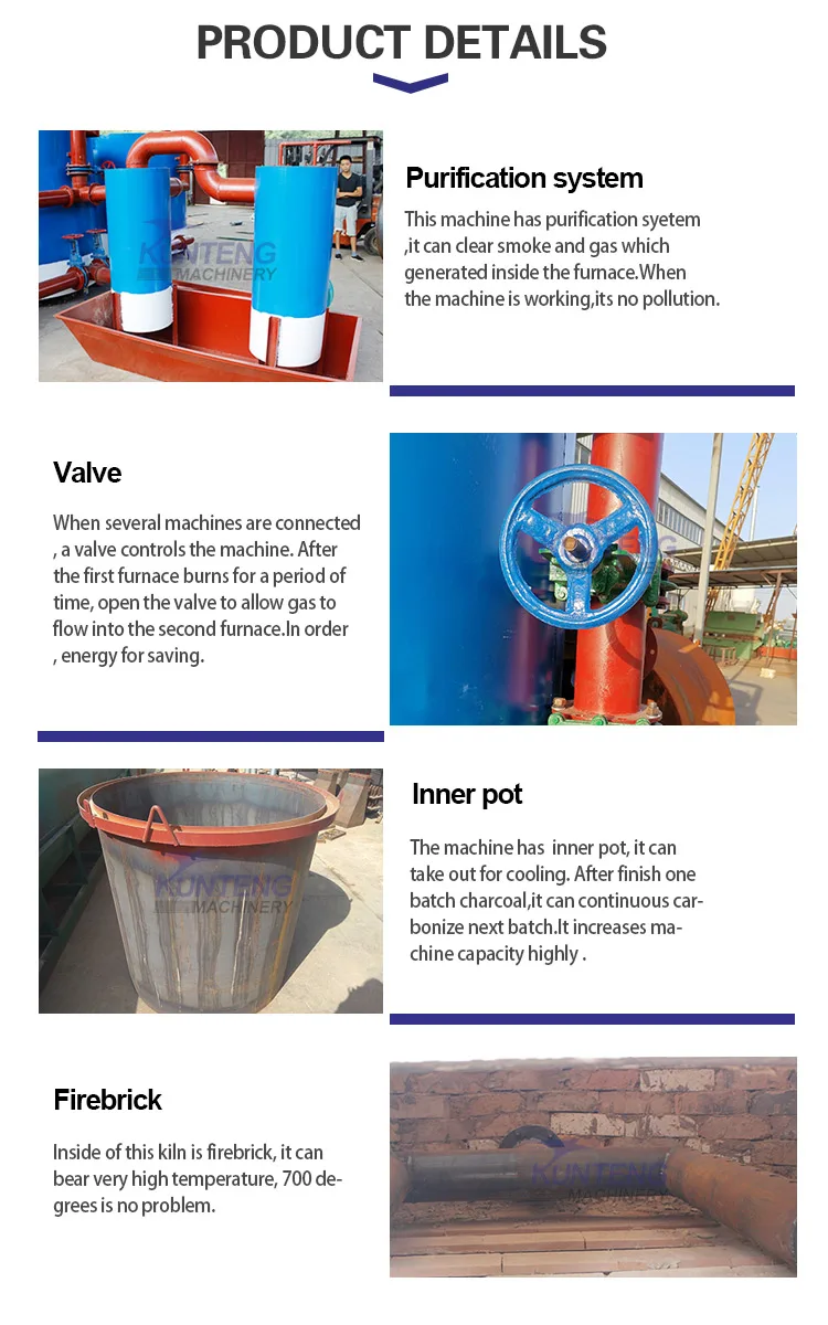 Wide Range Of Applications Industrial Charcoal Kiln Earth Mound