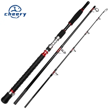 High Carbon Fiber Big Game Deep Sea Fishing 1.8m/2.1m 3 Sections Saltwater Boat Trolling Tuna Sea Bass Fishing Rod Pole – Trolling Lure – view 2