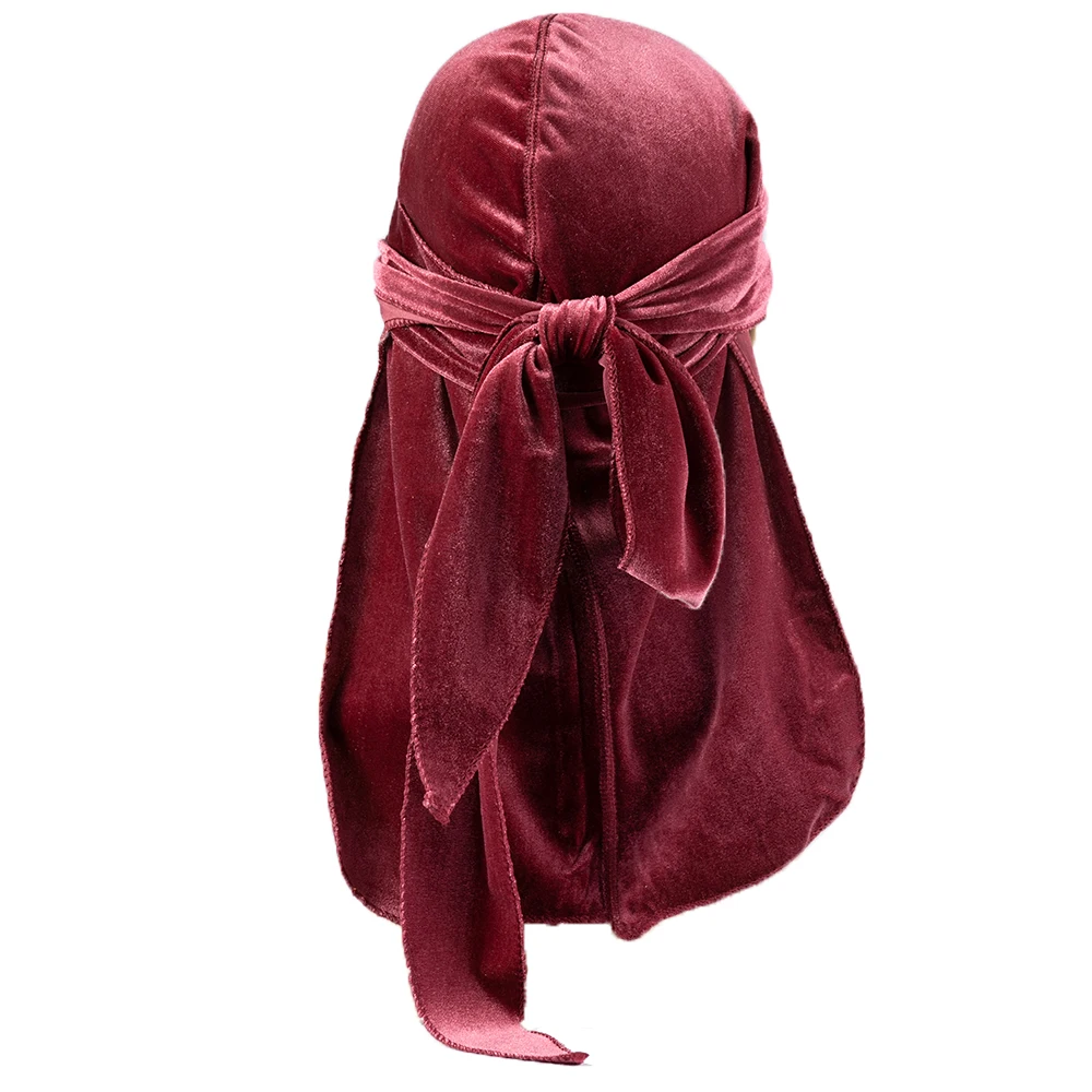 Wholesale Velvet Durags For Men Long Tail Doo Rag Velvet Men Du Rag ...