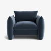 Velluto moderno blu