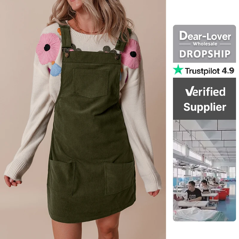 Shop Elegant Corduroy Overall Dresses with Fast Shipping