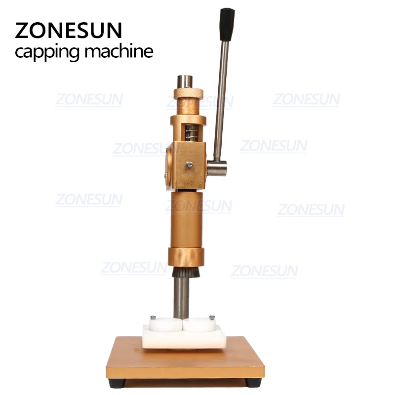 ZONESUN ручная машина для обжима крышки духов кольца стеклянных бутылок