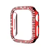Red double-row rhinestone hollow out