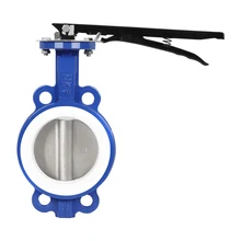 Manual Handle Nodular Cast Iron Clamp Butterfly Valve 304 Stainless Steel Center Butterfly Valve Without Pin Plate