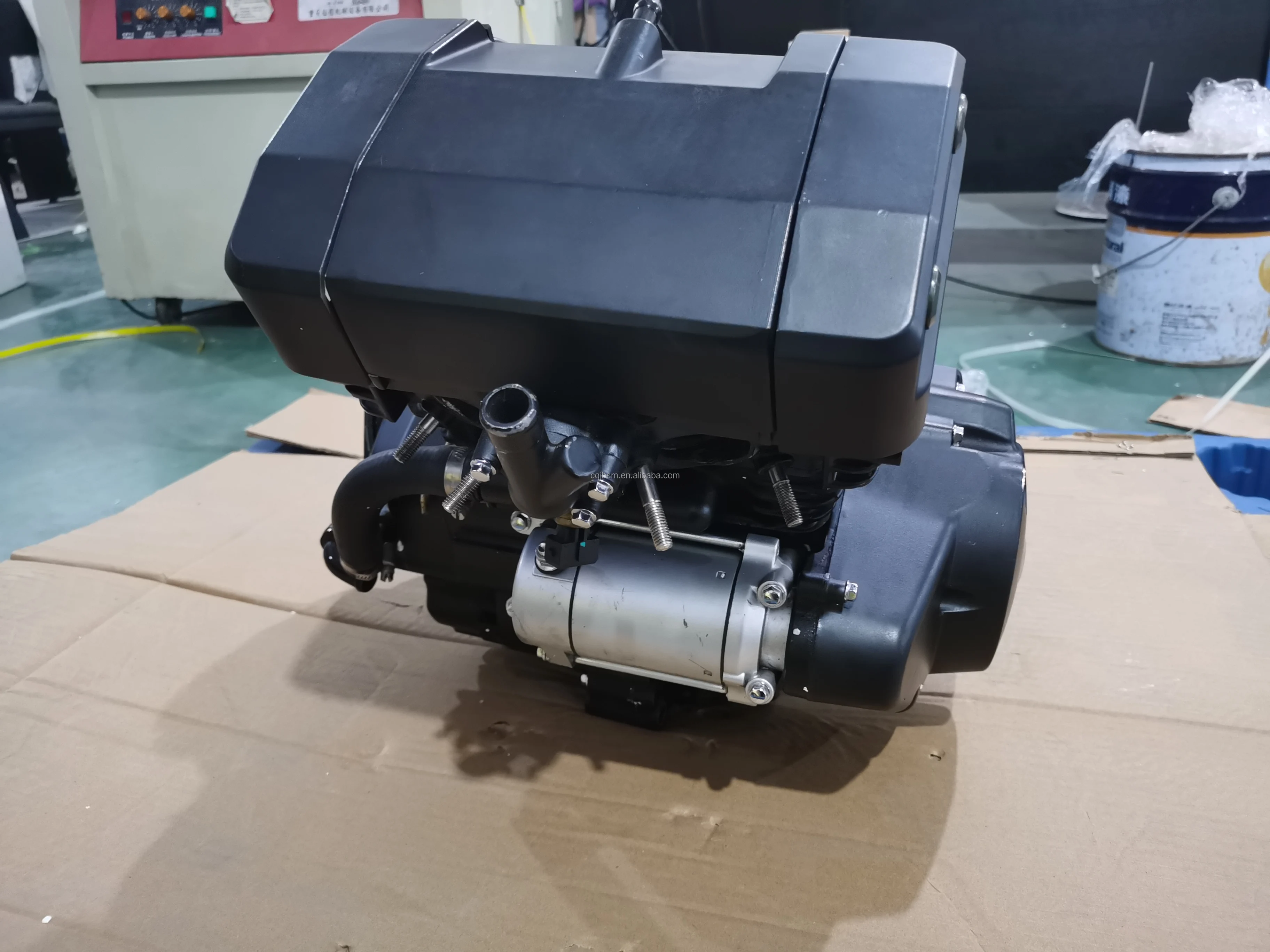 Cqjb High Quality 2 Cylinder Carburetor 350cc Water Cooled N19 Engine