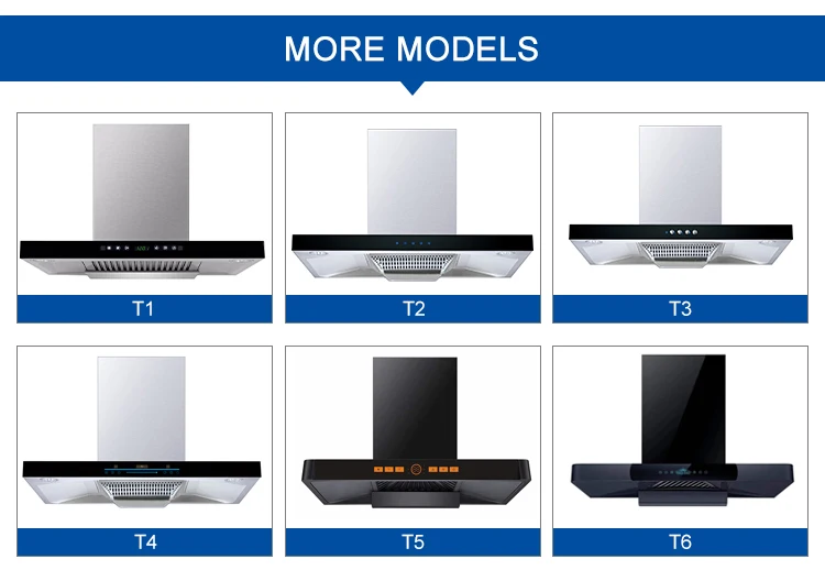 Kitchen Appliances Stainless Steel Tshaped Chimney Hood Ventilating