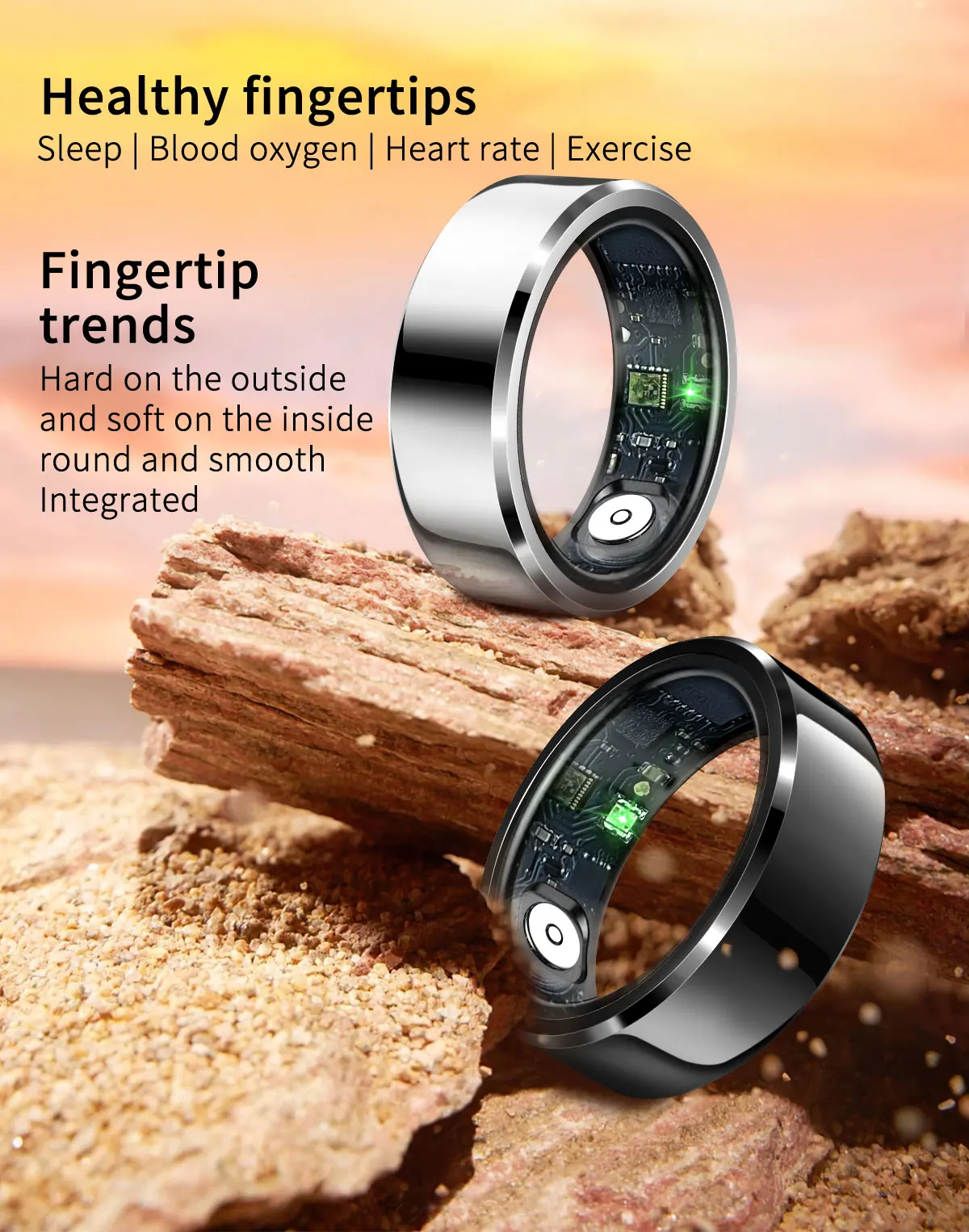 Chinese factory supplier supply  R6 Smart Ring 5atm Waterproof Heart Rate Blood Oxygen Step Monitoring Health Sleep Smart Rings Fashion Smart Wearable - Buy Sleep Smart Rings smart Rings smart Wearable