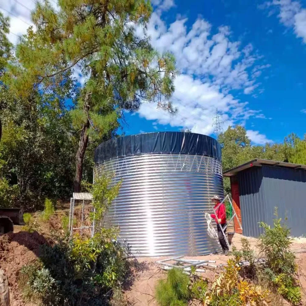 50000L Modular Water tank Storage Galvanized Corrugated Steel Sheet Water tank Silo for Farm Water Treatment Irrigation