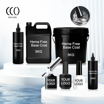 CCO Premium Private Label UV Gel Removable Base HEMA TPO HPMA Free OEM Factory Supplying Natural Nails Nail Art Base Coat Bulk