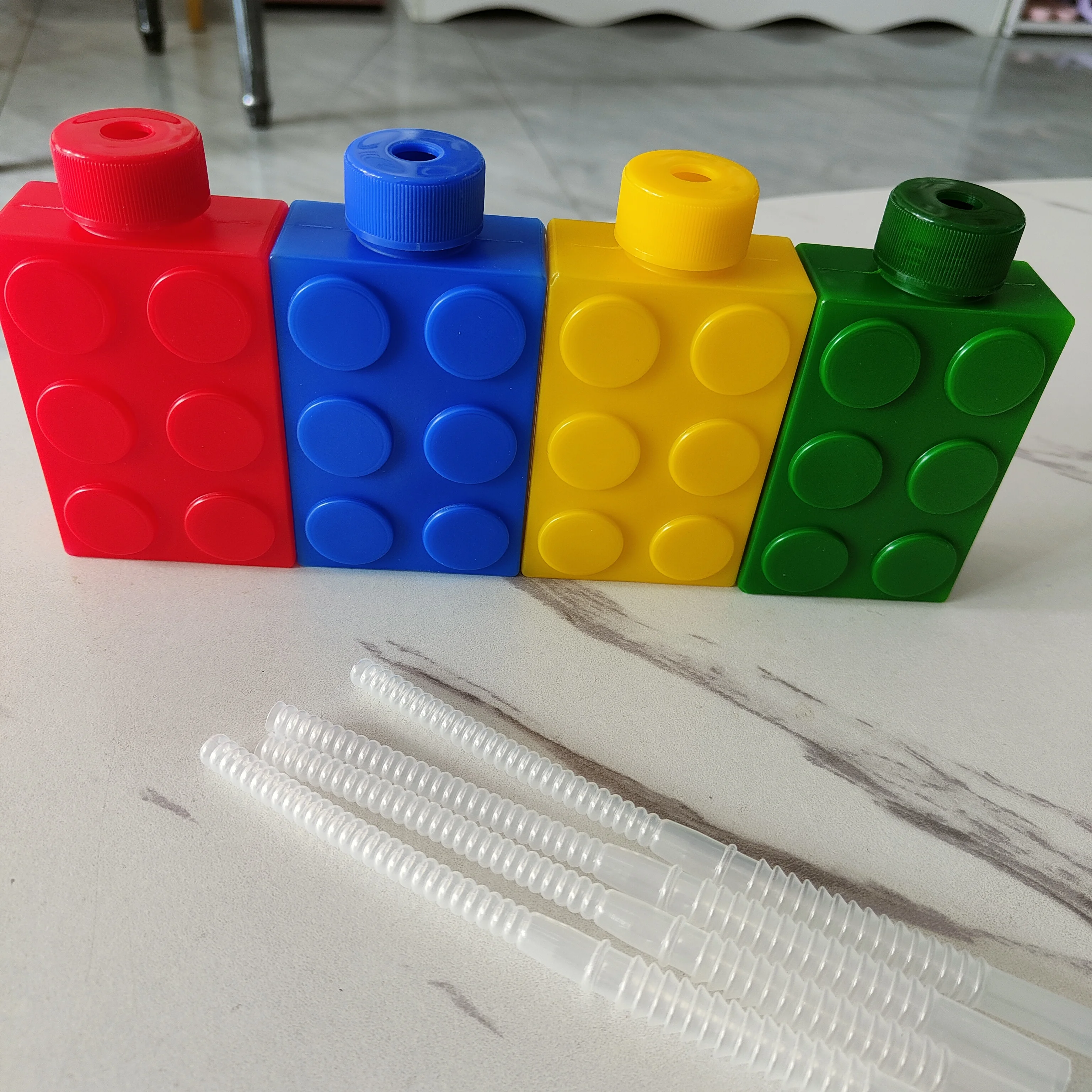 Новая горячая Распродажа 2025 блочная бутылка праздничная соломенная чашка многоразовая подходящая для подарков на день