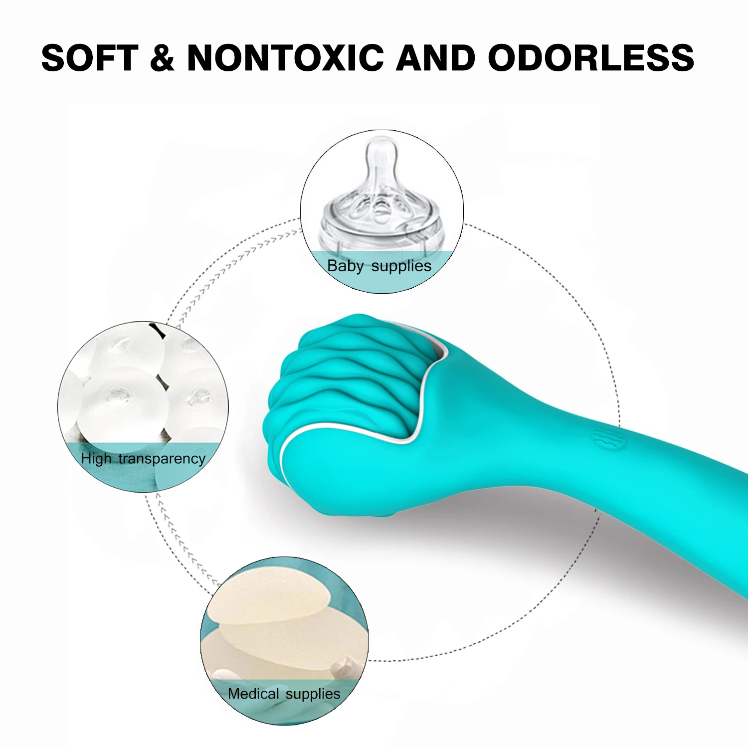 Silicone Powerful Toy Adult Sex Back Neck AV Wand Cordless Body Personal Massager Vibrator