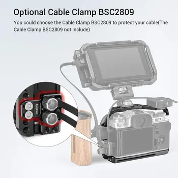 SmallRig X-T4 Camera Cage for FUJIFILM X-T4, Aluminum Alloy Cage with NATO Rail and Cold Shoe Mount for Microphone and Light detail image